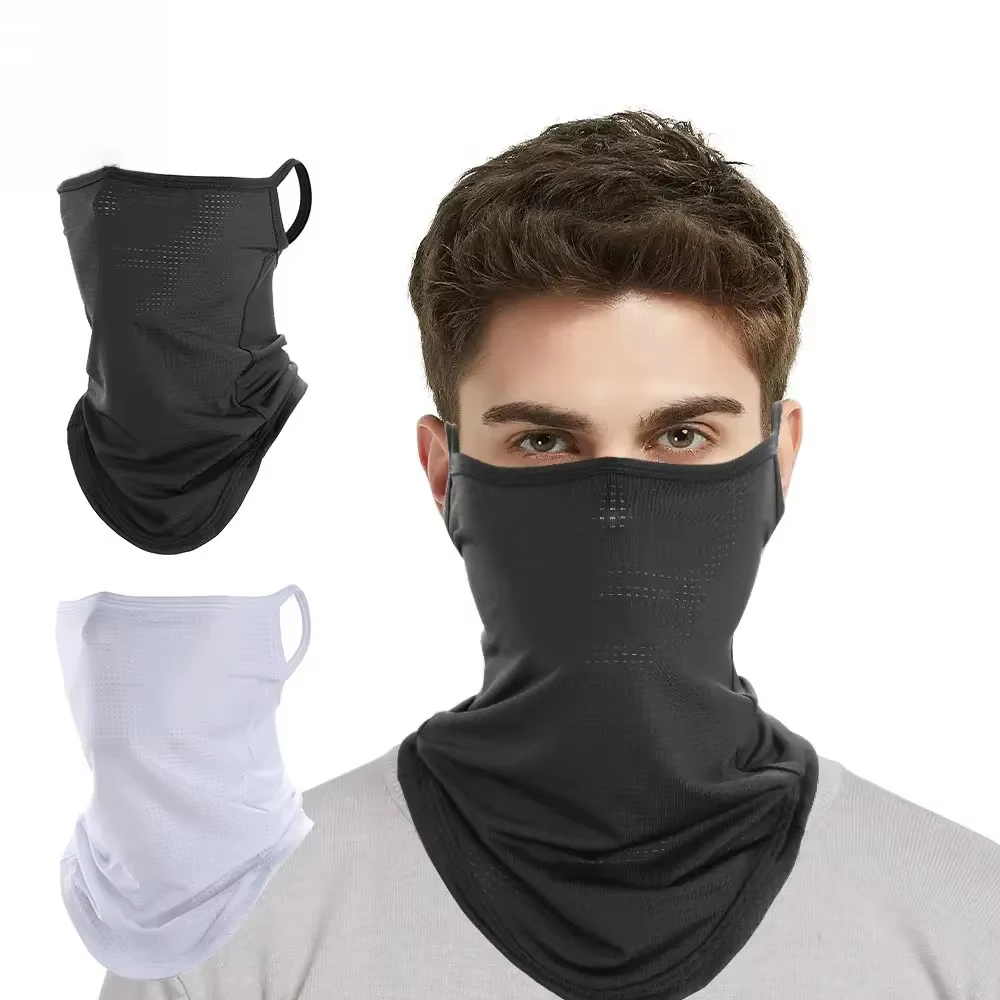 Écharpe respirante demi-masque d'été, couverture de guêtre de cou à séchage rapide, oreille suspendu