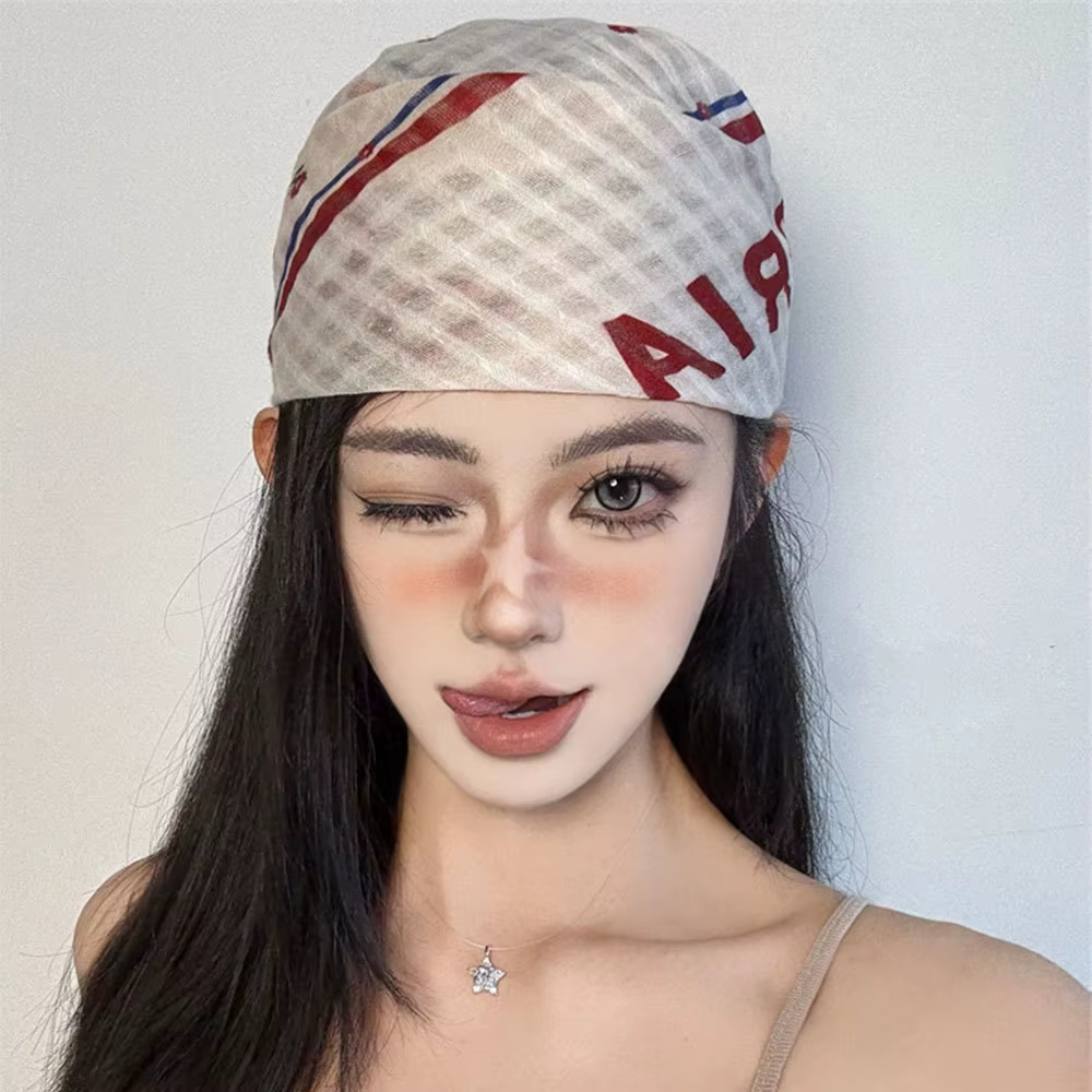 Foulards de tête tendance style américain Hip-Hop pour femmes, écharpe en soie vintage bohème, pour