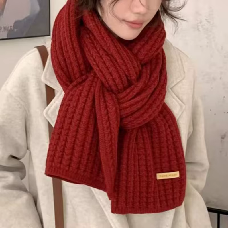 Écharpe d'hiver femmes hommes épais câble tricot enveloppement