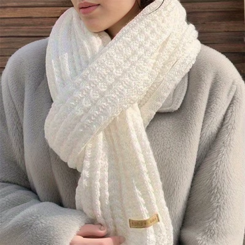 Écharpe d'hiver femmes hommes épais câble tricot enveloppement