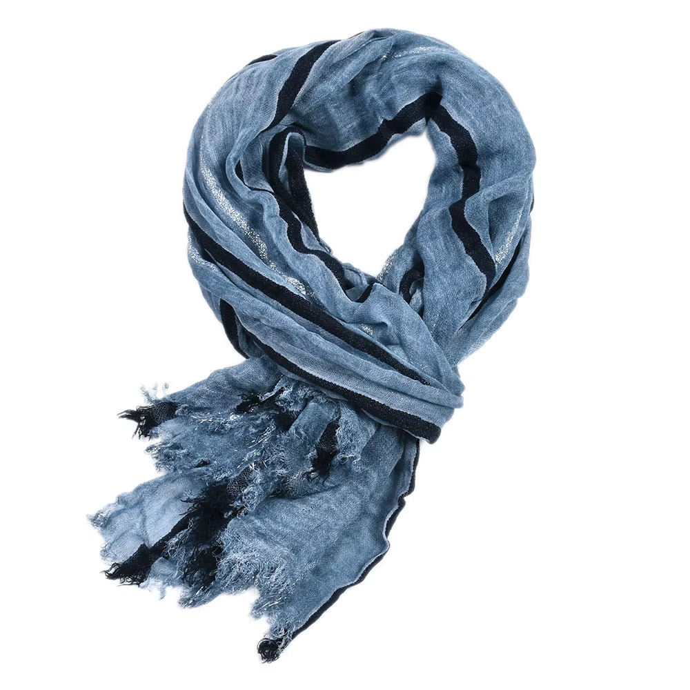 Écharpe en coton et lin vert pour hommes