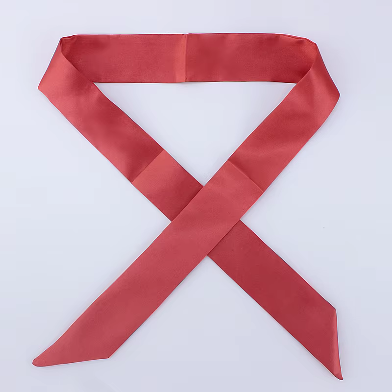 Petit Foulard Solide en Satin pour Sac à Main