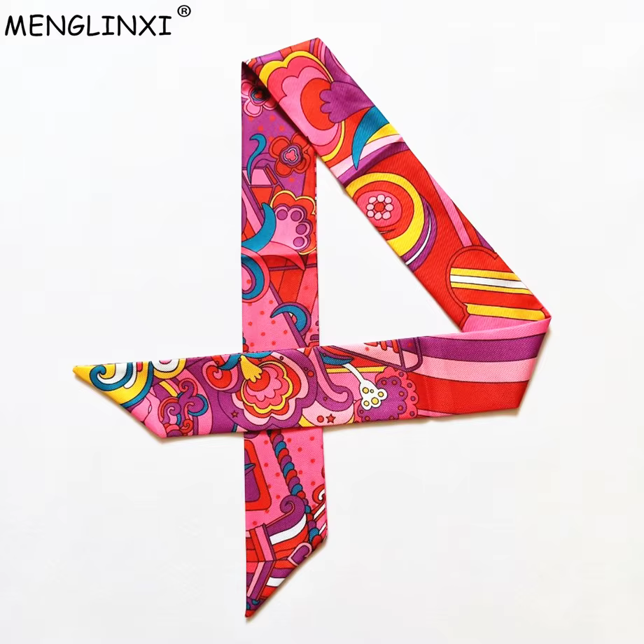 Foulard en soie arc-en-ciel pour femmes