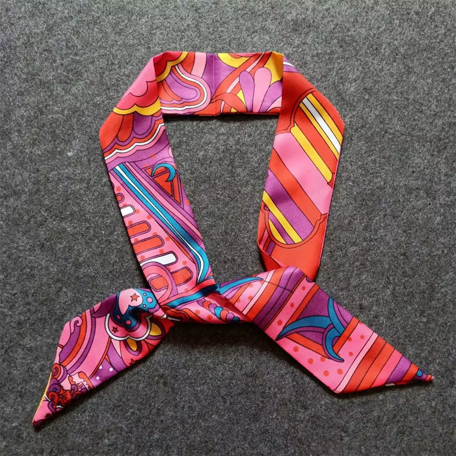 Foulard en soie arc-en-ciel pour femmes