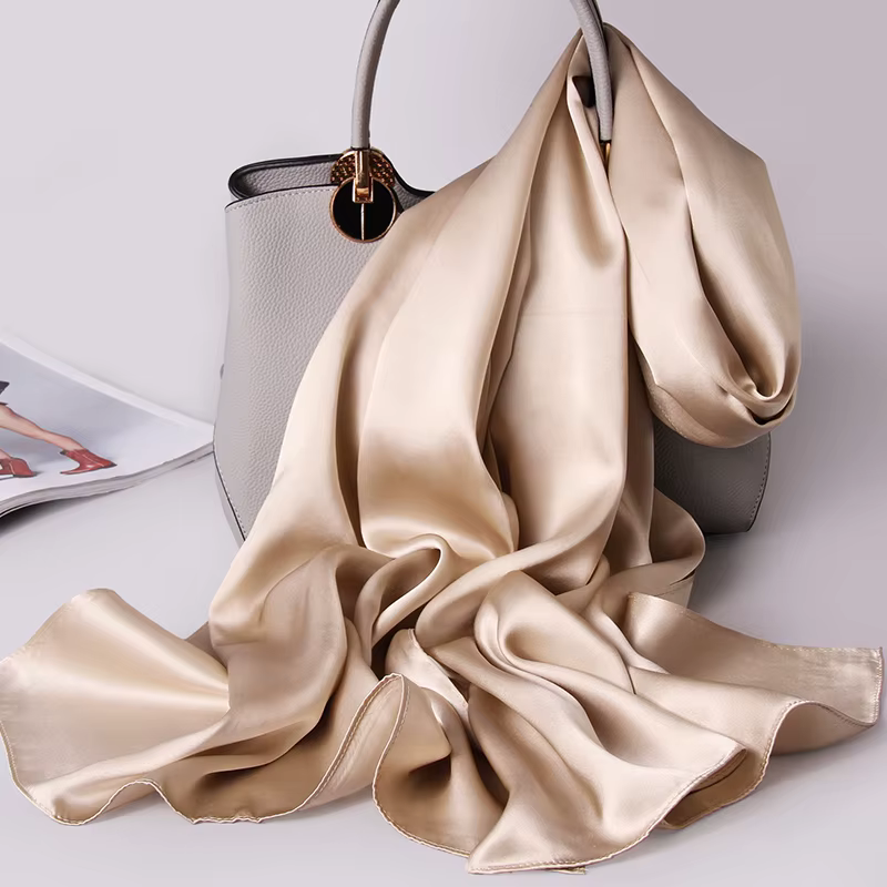 Foulard Long en soie naturelle pour femmes