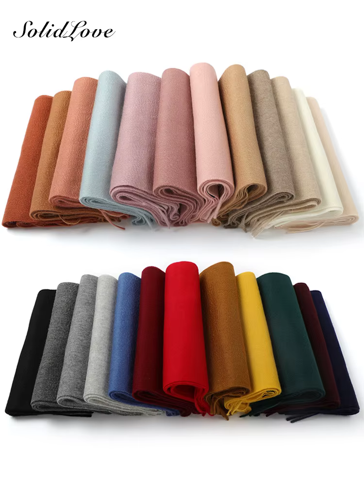 100% écharpe en cachemire femmes marque de luxe Pashmina unisexe hommes couleur unie chaud automne hiver épais réel