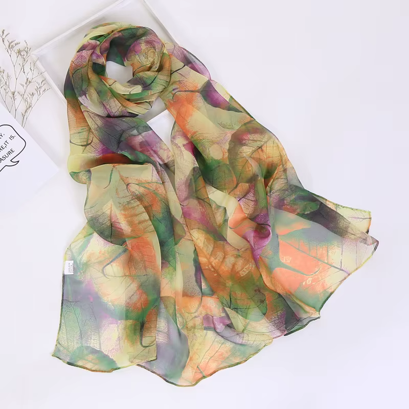 Foulard en mousseline de soie georgette pour femme