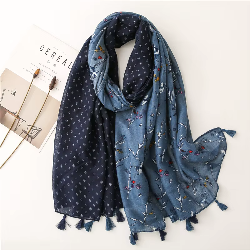 Foulard imprimé fleur pour femme