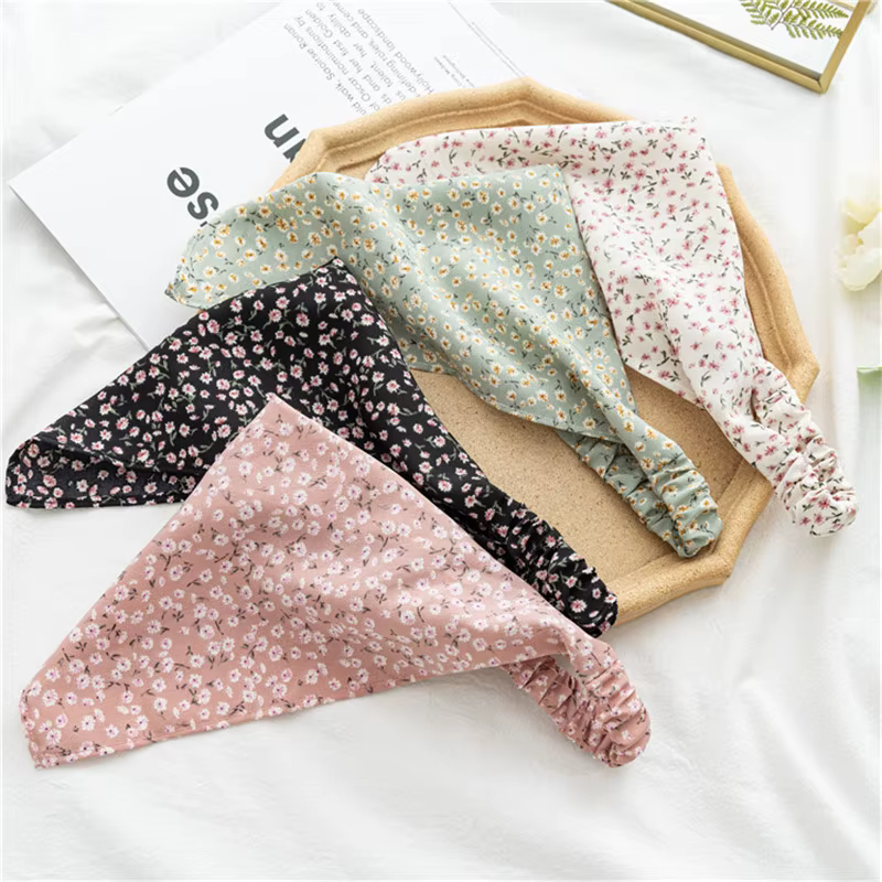 Ruoshui – foulard imprimé floral pour femme et fille