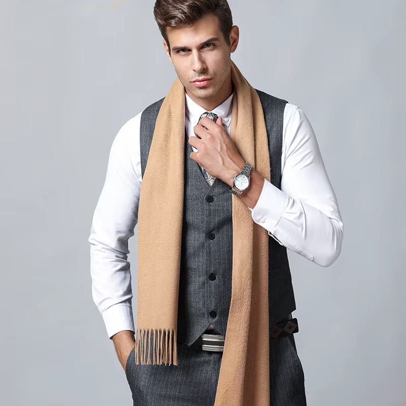 100% cachemire écharpe hommes marque de luxe hiver hommes écharpe unisexe femmes épais chaud cou couleur unie Pashmina écharpe mâle châles