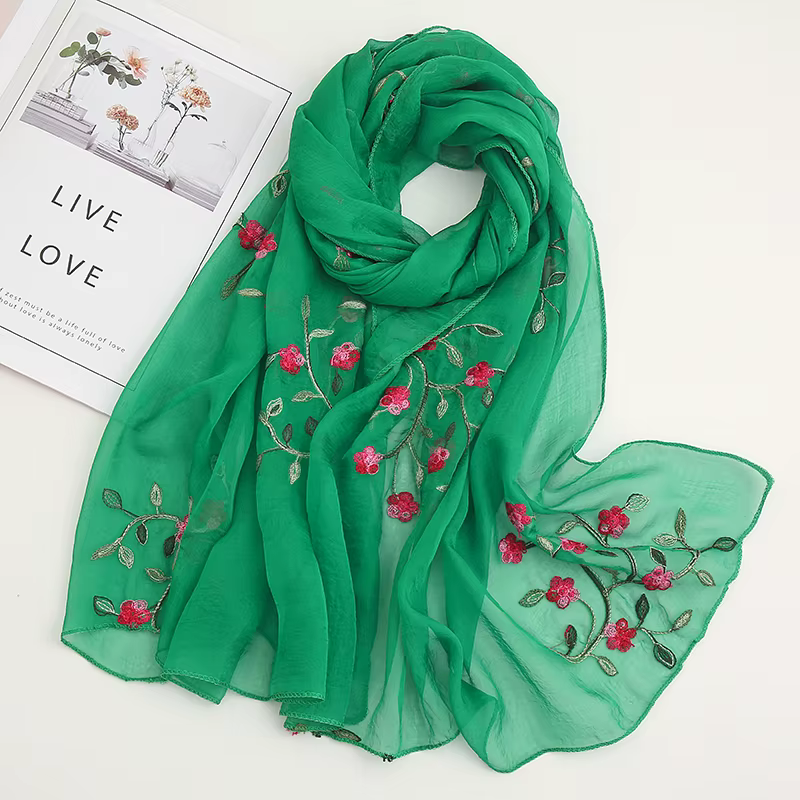 Écharpe en mousseline de soie bohème indienne pour femmes musulmanes