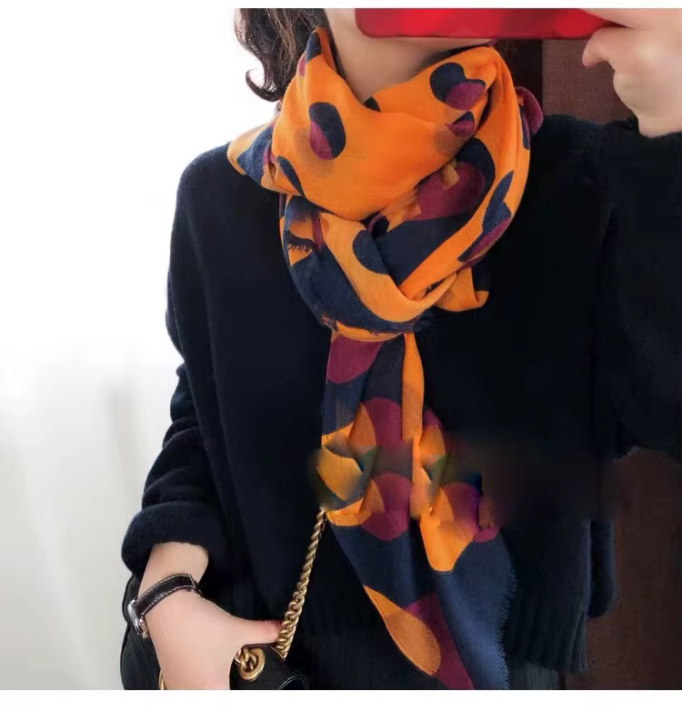 Écharpe en coton de marque de luxe pour femmes