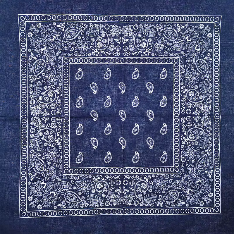 Femmes Foulard solide Hip Hop coton Bandana carré écharpe cajou bandeau