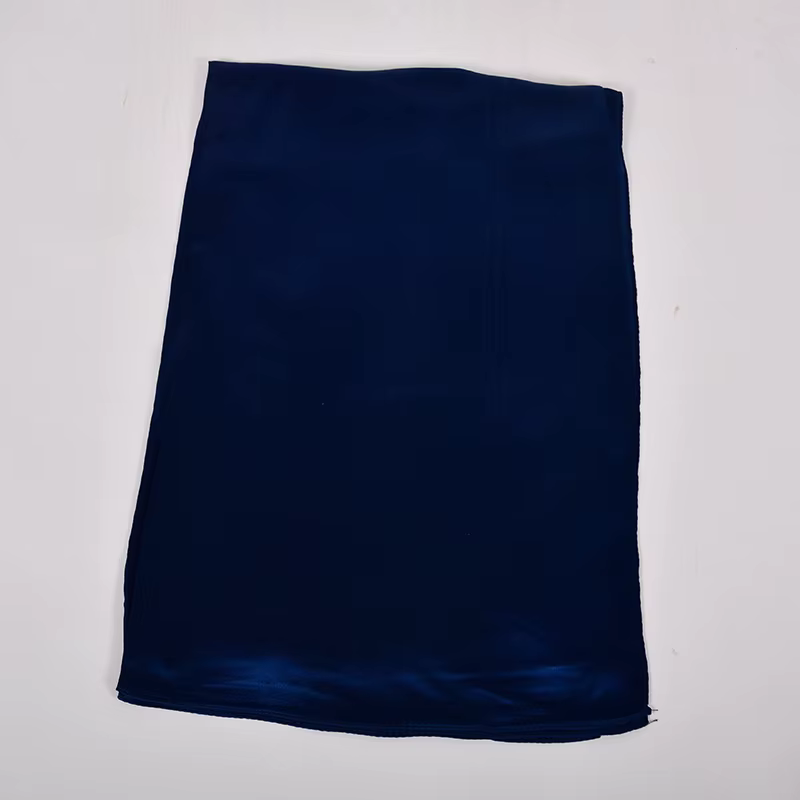 BYSIFA – foulard en soie 100% bleu foncé