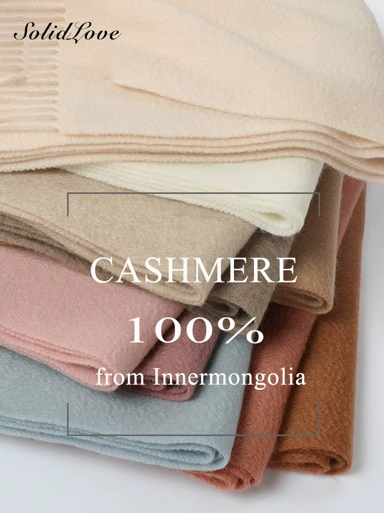 100% écharpe en cachemire femmes marque de luxe Pashmina unisexe hommes couleur unie chaud automne hiver épais réel