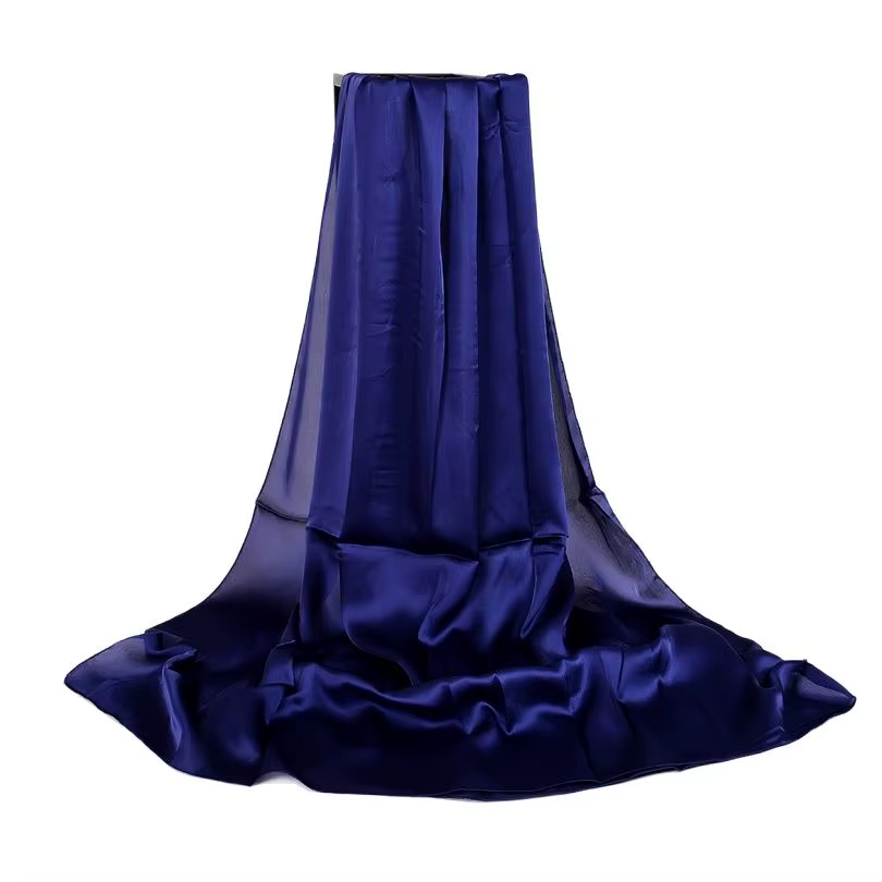 BYSIFA – foulard en soie bleu clair pour femmes