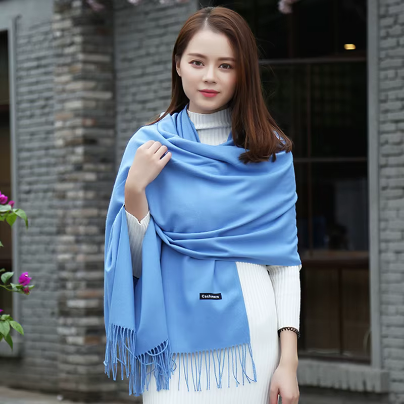 Nouveau style bleu marine écharpe hiver femmes