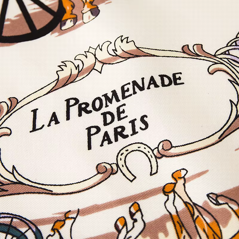 InjSquare-Foulard imprimé cheval espagnol
