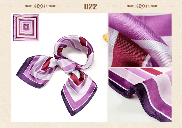 Petit foulard carré en soie 60 cm