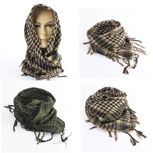 Écharpe de chasse militaire Shemagh désert Keffiyeh tête cou