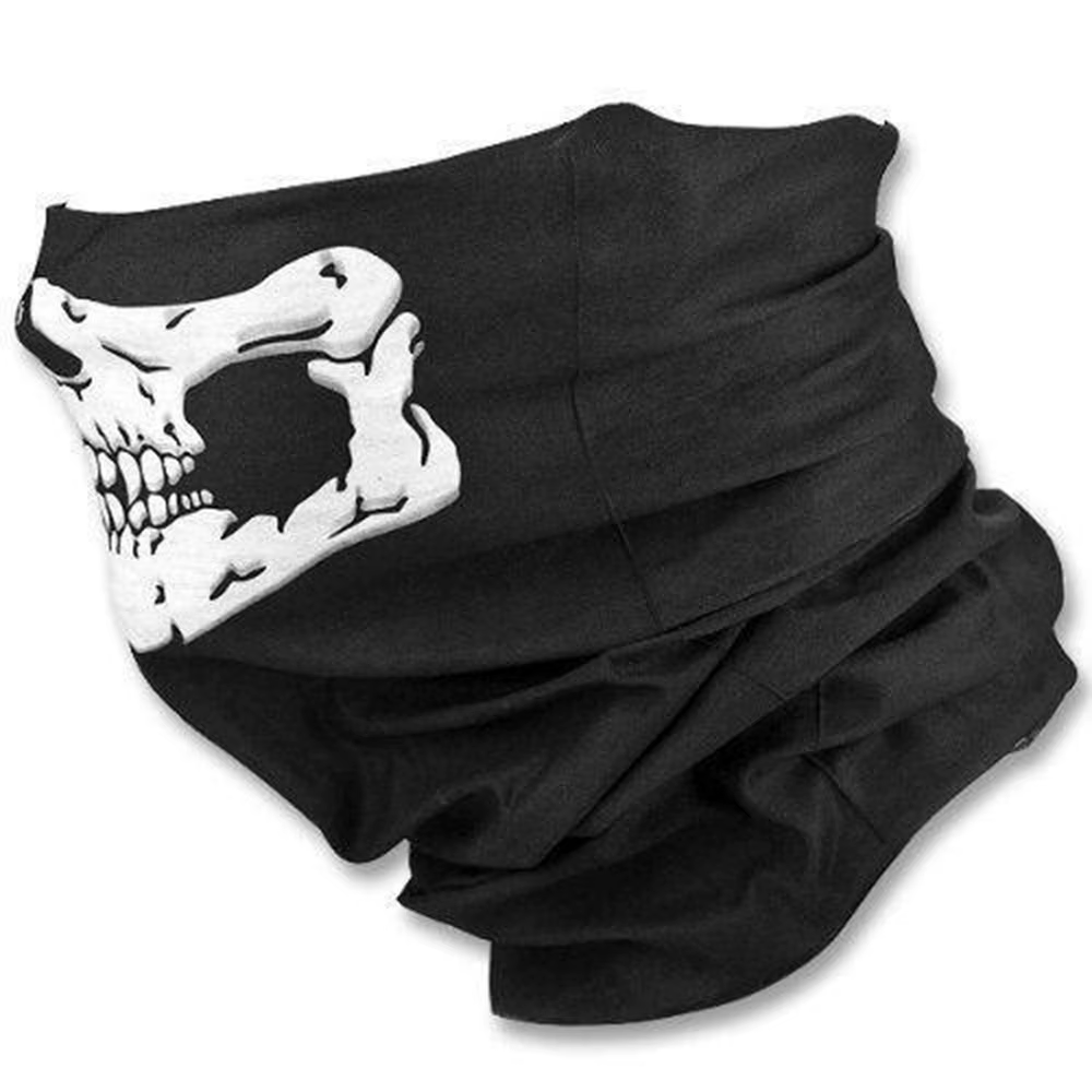 Crâne imprimé hommes femmes écharpe magique foulards en Polyester moto escalade sport Bandanas chapeaux tubulaire casquette Tube masque facial