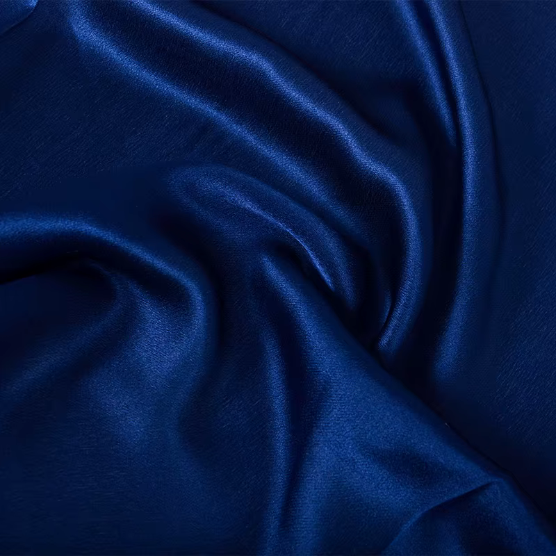BYSIFA – foulard en soie 100% bleu foncé