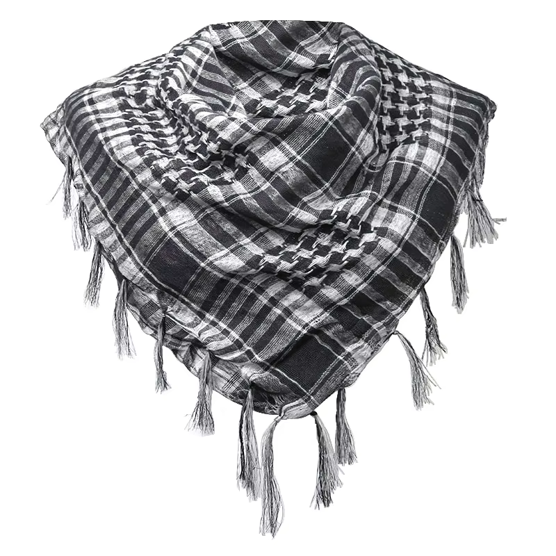 Écharpe pied-de-poule à carreaux Hijab Bandana