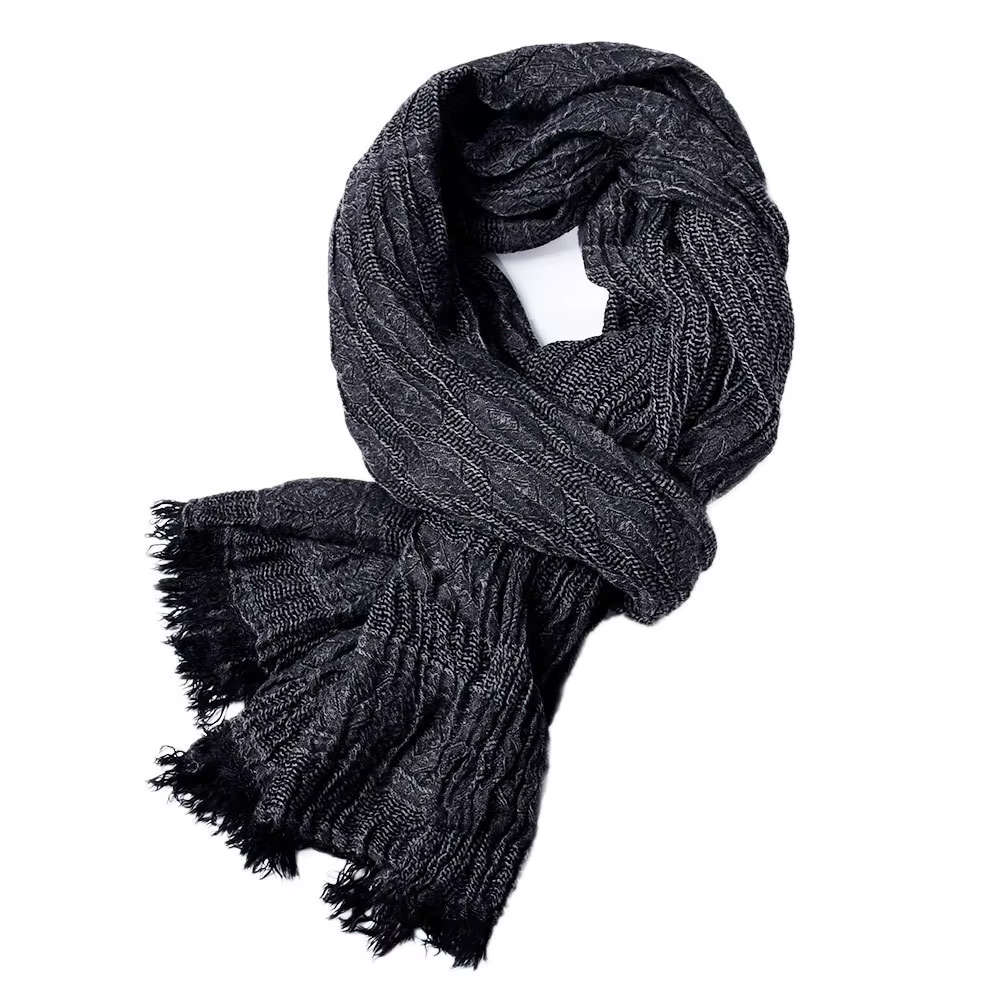 Bufanda-Écharpe en coton et lin froissé pour homme