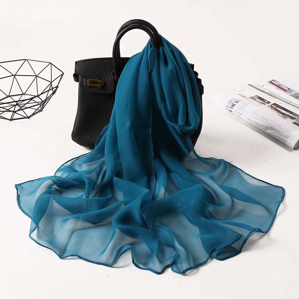 Foulards en mousseline de soie printemps été foulard