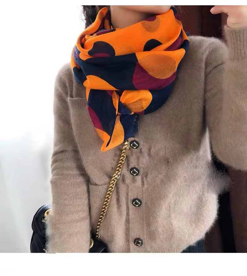 Écharpe en coton de marque de luxe pour femmes