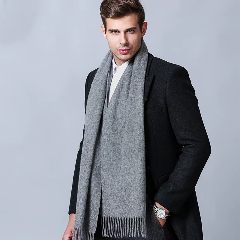 100% cachemire écharpe hommes marque de luxe hiver hommes écharpe unisexe femmes épais chaud cou couleur unie Pashmina écharpe mâle châles