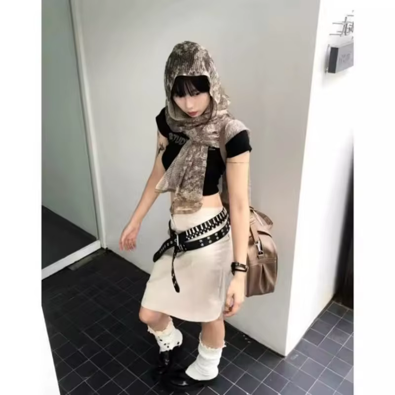 Écharpe en filet grunge pour femmes