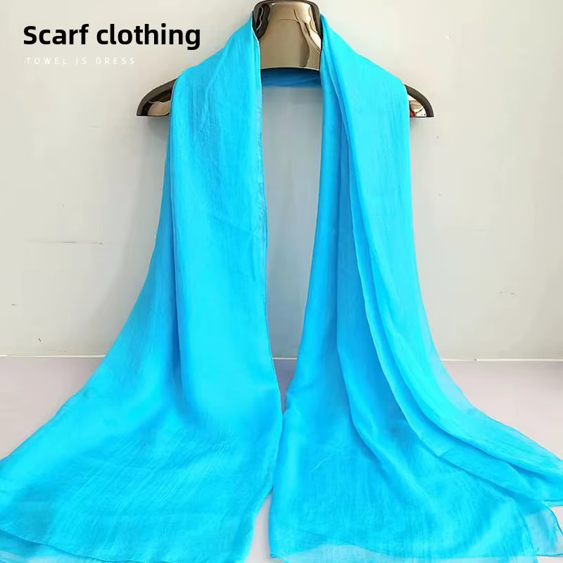Foulard en soie rouge pour femmes