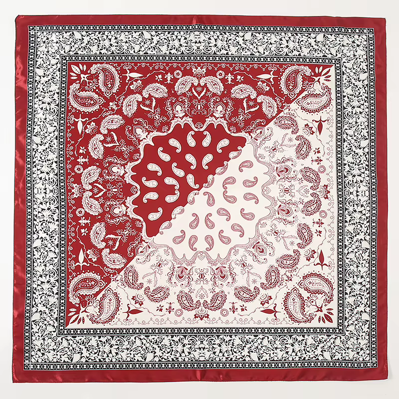 Foulard carré en Satin pour femmes musulmanes