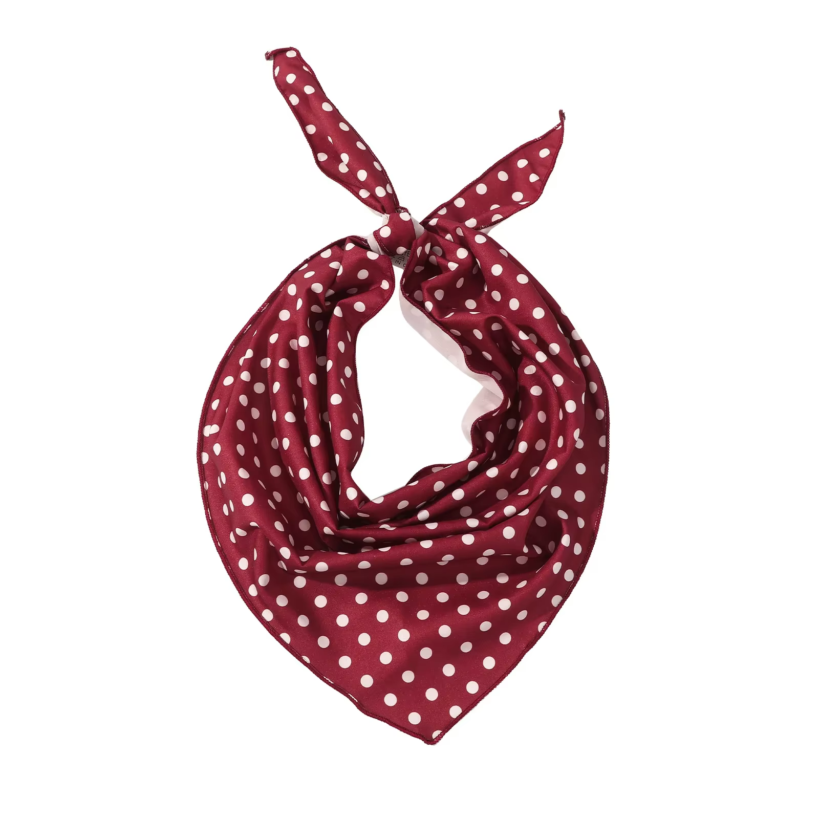 Bandana vintage rouge à pois