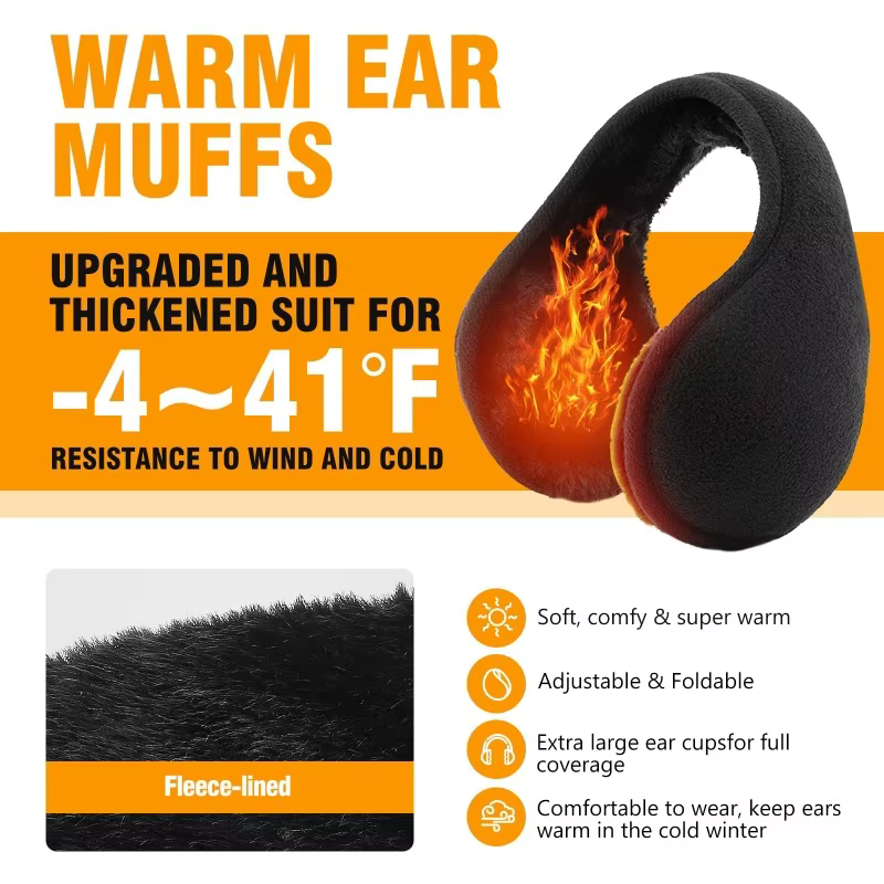 Cache-oreilles en fourrure chaude unisexe pour hommes et femmes