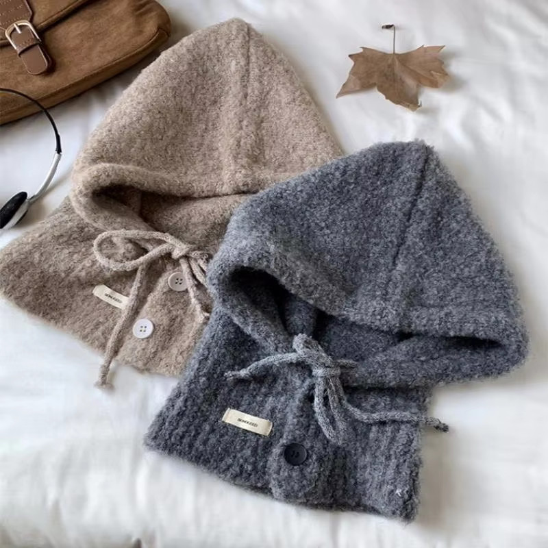 Ensemble écharpe chapeau tricoté à la mode pour femmes