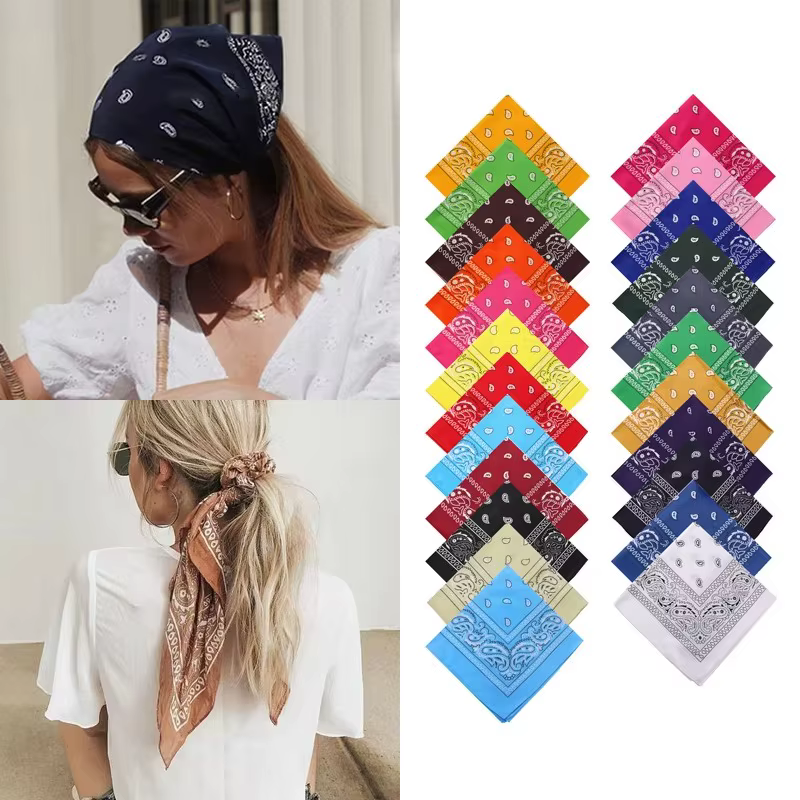 Mode écharpe Bandana chapeaux pour femmes filles enfants Vintage quatre saisons carré cheveux