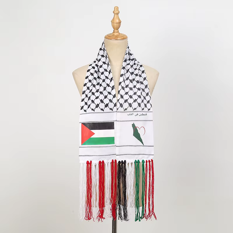 Écharpe imprimée de la fête nationale de la Palestine