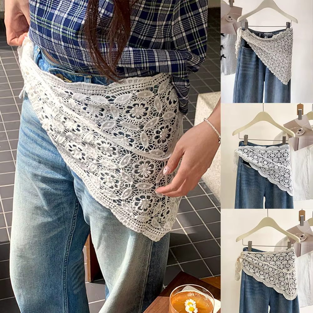 Écharpe creuse au Crochet Vintage pour femmes