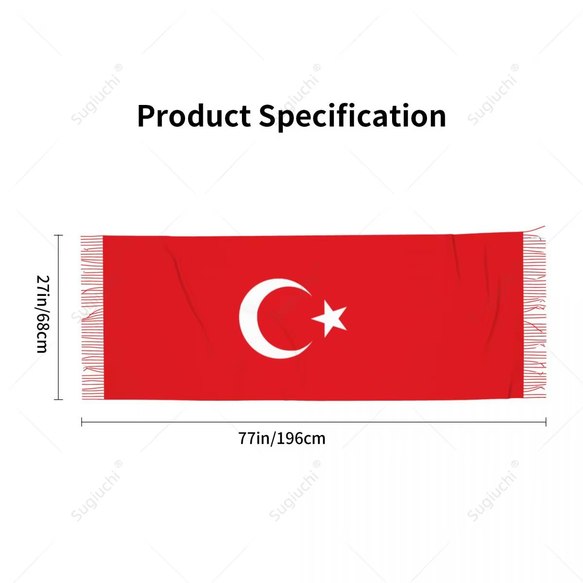 Turquie Turkiye drapeau turc écharpe Pashmina foulards chauds châle enveloppement Hijab printemps hiver multifonction unisexe
