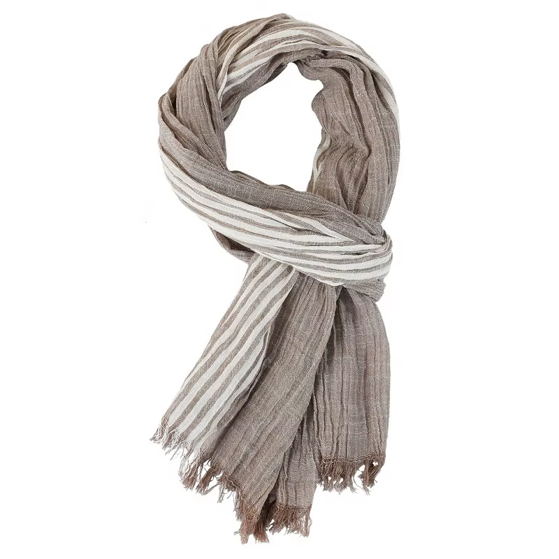 Mode hommes écharpe coton lin rayé foulards automne hiver chaud foulard Pashmina décontracté mâle accessoires Bufandas châles