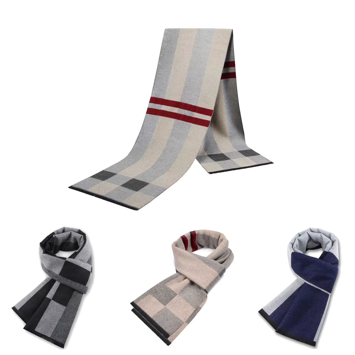 Hommes écharpe pour homme hiver copie cachemire châle marque de luxe
