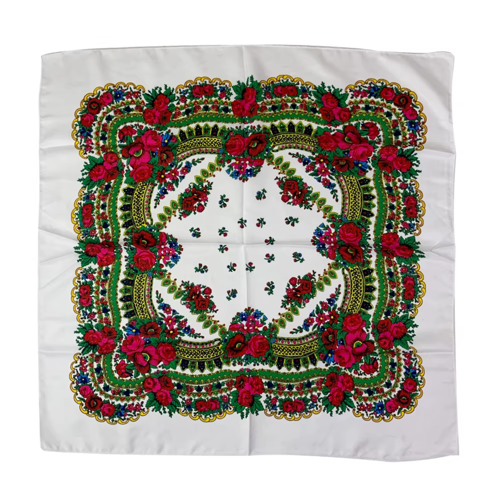 Foulard National Carré Imprimé Floral pour Femme