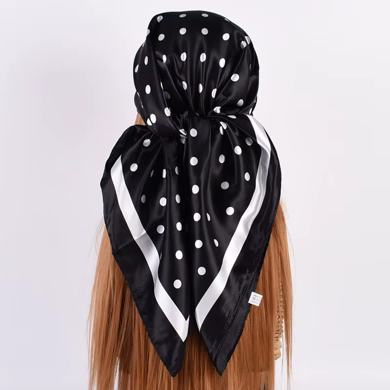 Foulard de tête femmes marque de luxe 90 × 90 cm