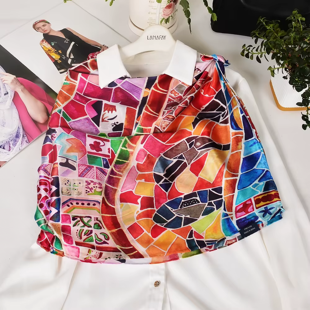 BYSIFA | Rose 100% foulard en soie de mûrier
