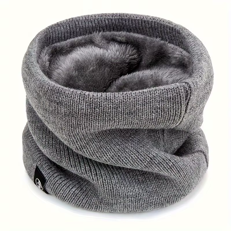 Cache-cou en polaire épaisse d'hiver – Design doux en couleur unie