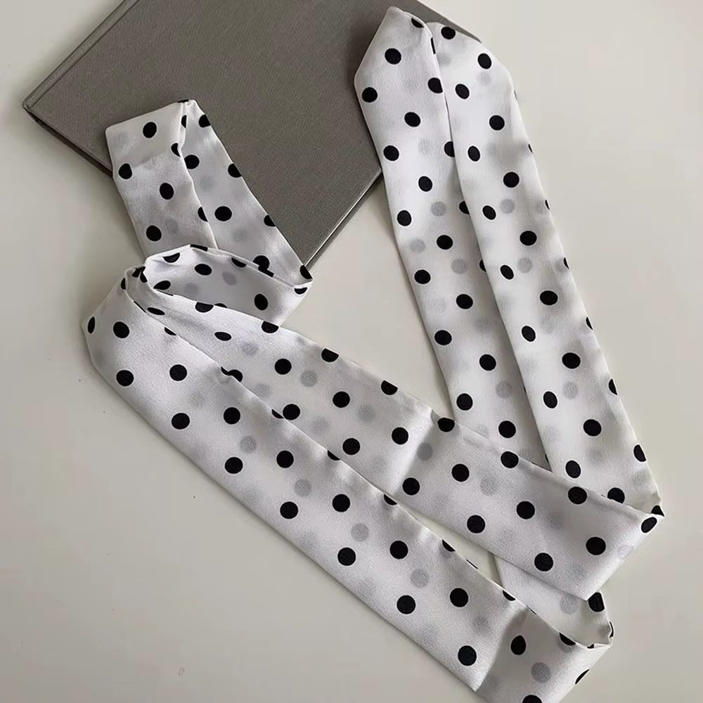 Ruban de luxe à pois écharpe imprimé rétro