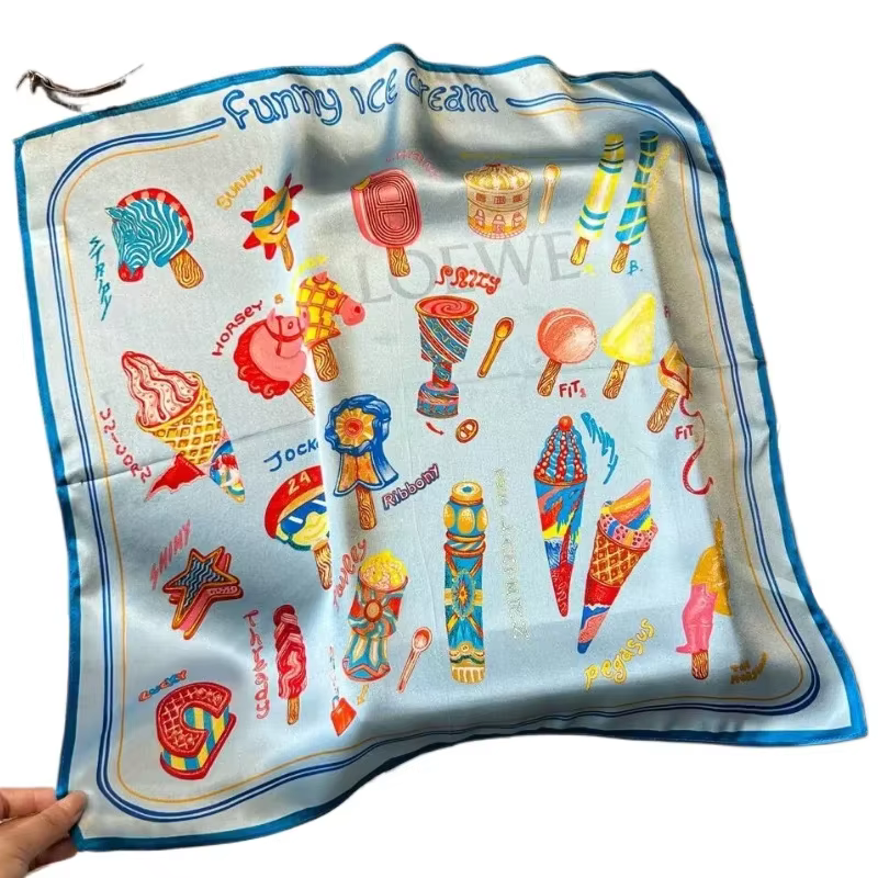 Foulard de cou de fête d'été pour filles 100%