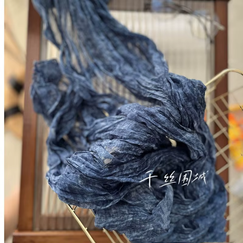 VREOVOR cravate colorant écharpe rétro automne et hiver nouveau Style plissé café mince longue bande châle hommes et femmes soie chaude